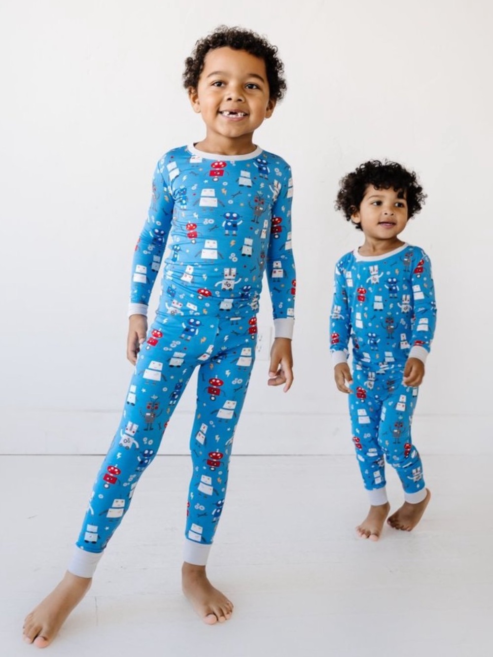 Little Sleepies Robot Party Two-Piece Bamboo Viscose Pajama Set